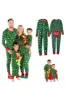 Dark Green Colorful Lights Printed Christmas One Piece Family Pajama sold by Zapaka