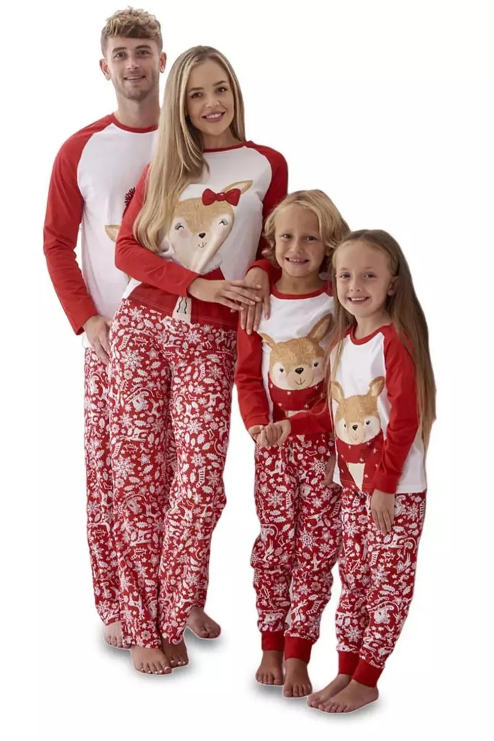 Suitable for Family Adult Deer Christmas Cotton Clothes Large Size Red Pajamas Set sold by Zapaka product image thumbnail 2