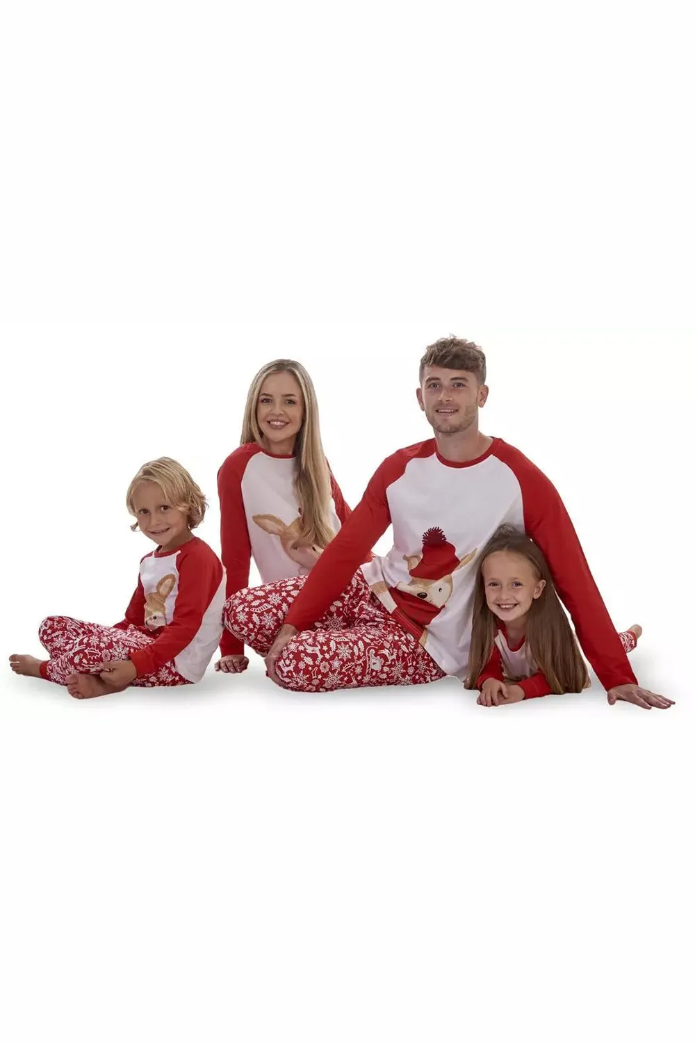 Suitable for Family Adult Deer Christmas Cotton Clothes Large Size Red Pajamas Set sold by Zapaka product image thumbnail 4