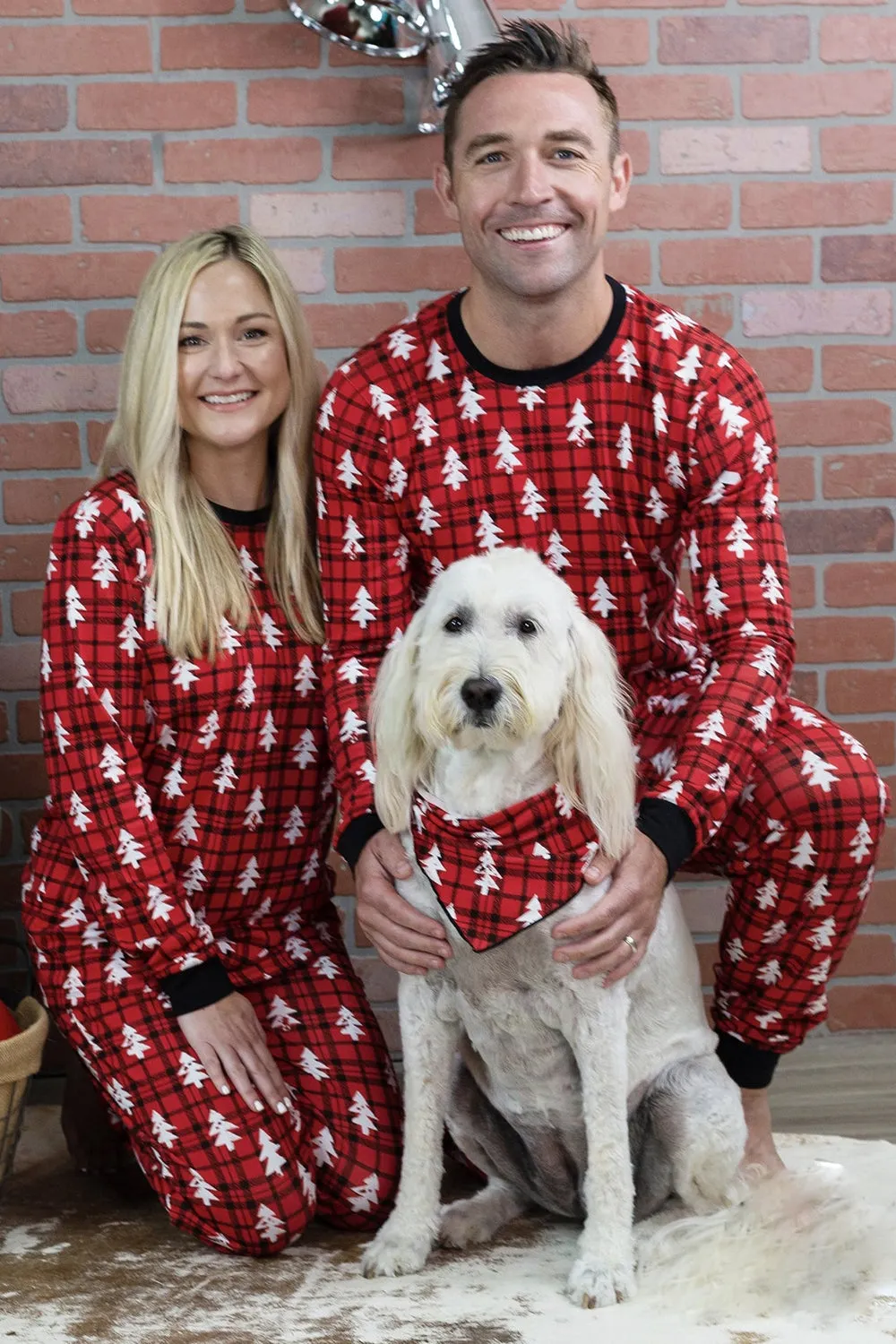 Loose Christmas Soft Pajamas Red Plaid Christmas Tree Printed Warm Fashion Pajama Set sold by Zapaka product image thumbnail 2
