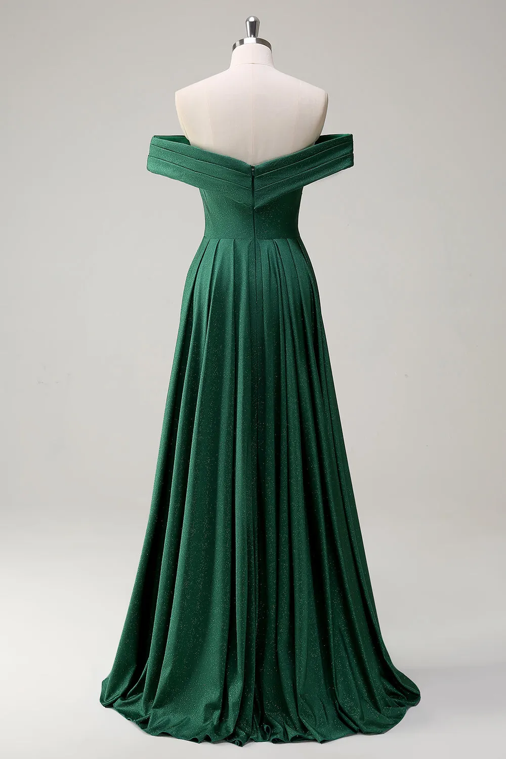 Glitter Dark Green Off the Shoulder Mermaid Prom Dress sold by Zapaka product image thumbnail 2
