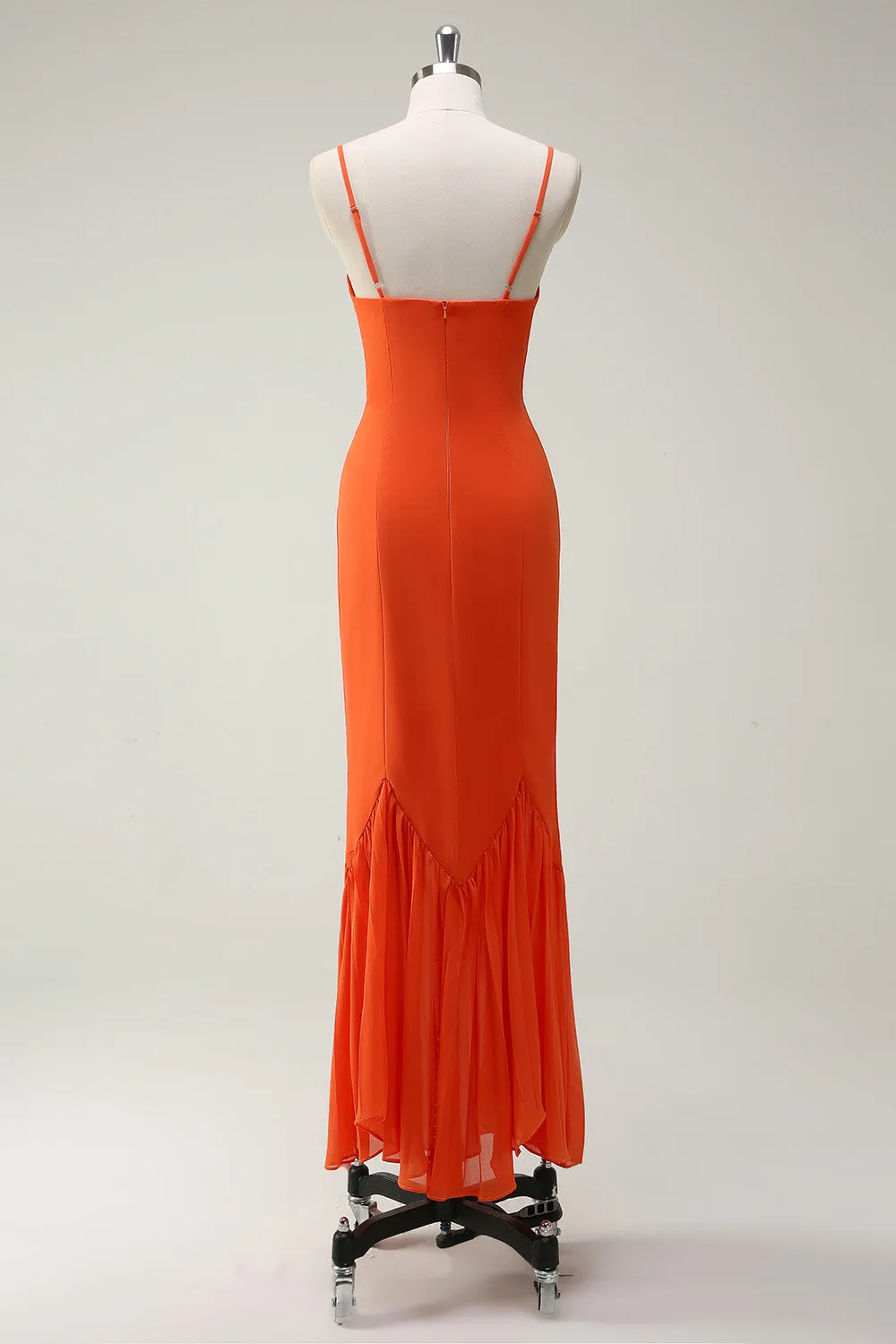 Sunset Mermaid Spaghetti Straps Long Bridesmaid Dress sold by Zapaka product image thumbnail 2