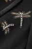 Sparkly Black Notched Lapel Rhinestones Women Party Blazer sold by Zapaka