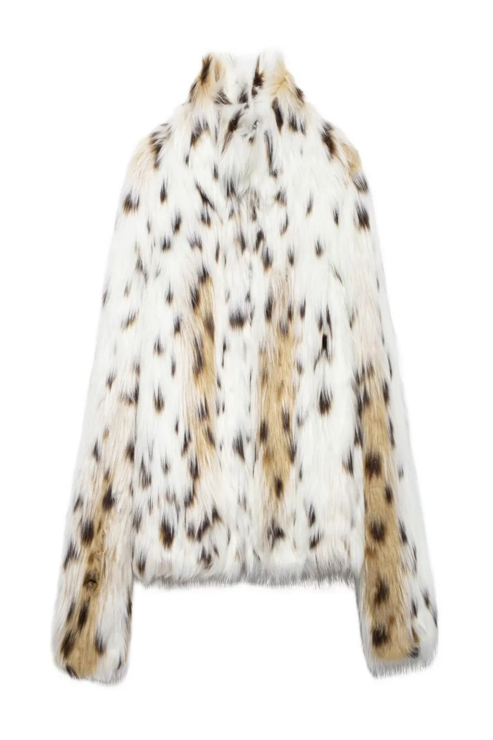 White Leopard Women Winter Faux Fur Coat sold by Zapaka
