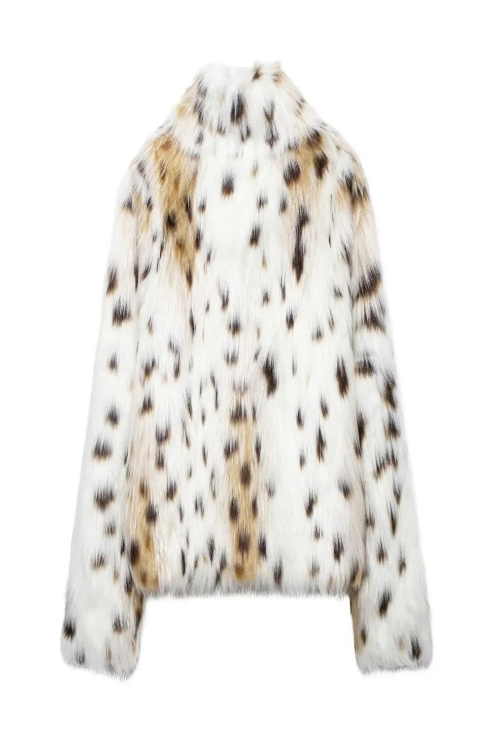 White Leopard Women Winter Faux Fur Coat sold by Zapaka product image thumbnail 2