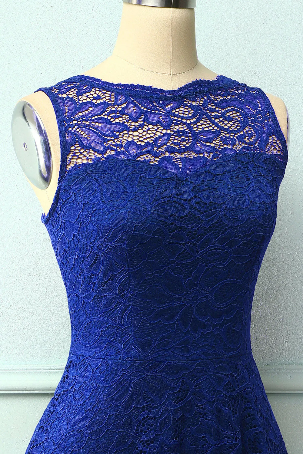 Lace Royal Blue Formal Dress sold by Zapaka product image thumbnail 3