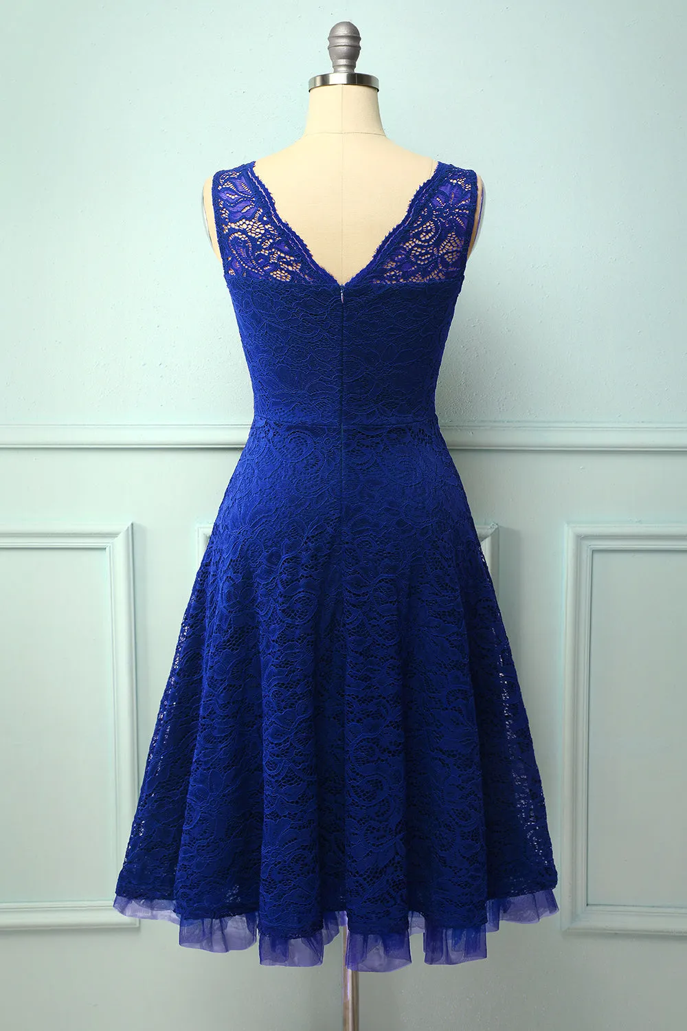Lace Royal Blue Formal Dress sold by Zapaka product image thumbnail 2