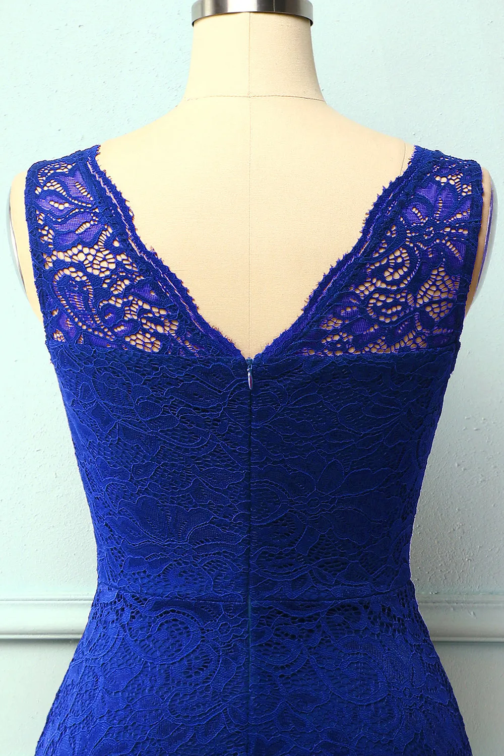 Lace Royal Blue Formal Dress sold by Zapaka product image thumbnail 4