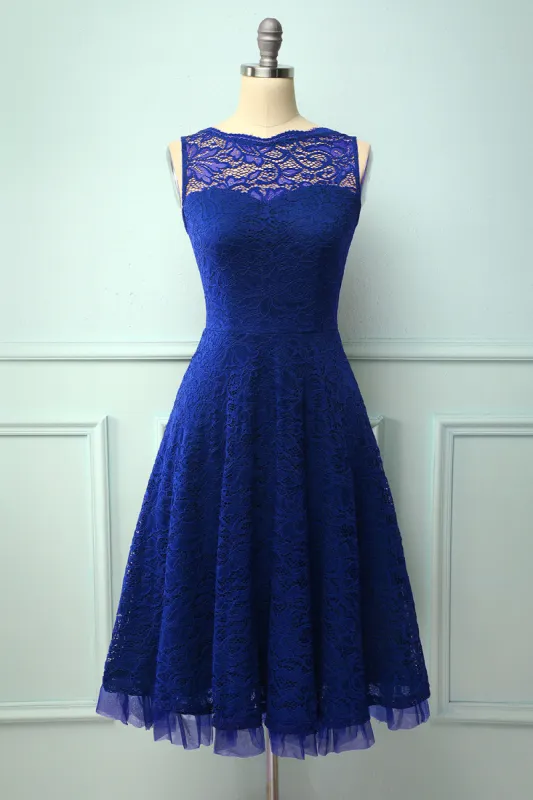 Lace Royal Blue Formal Dress sold by Zapaka