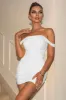 Bodycon Off the Shoulder Corset White Cocktail Dress sold by Zapaka