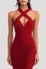 Red Mermaid Convertible straps Satin Formal Dress sold by Zapaka