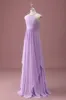 Lilac Beaded Keyhole Halter A Line Long Pleated Junior Bridesmaid Dress sold by Zapaka