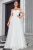 Off The Shoulder A Line Ivory Sweetheart Long Wedding Dress sold by Zapaka