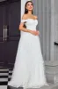 Off The Shoulder A Line Ivory Sweetheart Long Wedding Dress sold by Zapaka