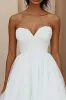A-Line Sweetheart Tulle Ankle Length Little White Dress sold by Zapaka
