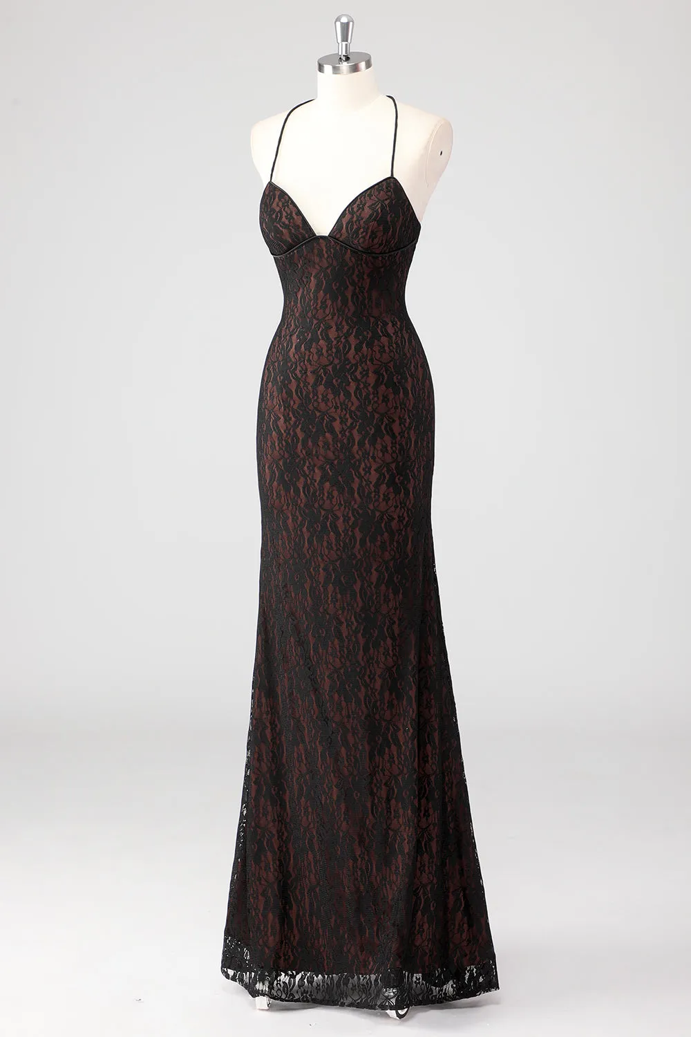 Black Spaghetti Straps Spaghetti Straps Formal Dress sold by Zapaka product image thumbnail 3