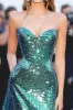 Sparkly Dark Green A Line Sweetheart Gala Dress sold by Zapaka