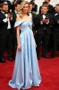Light Blue A Line Detachable Sleeves Pleated Satin Gala Dress sold by Zapaka