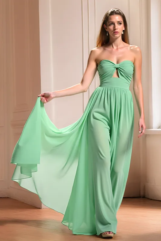 Mint A Line Sweetheart Chiffon Bridesmaid Dress sold by Zapaka