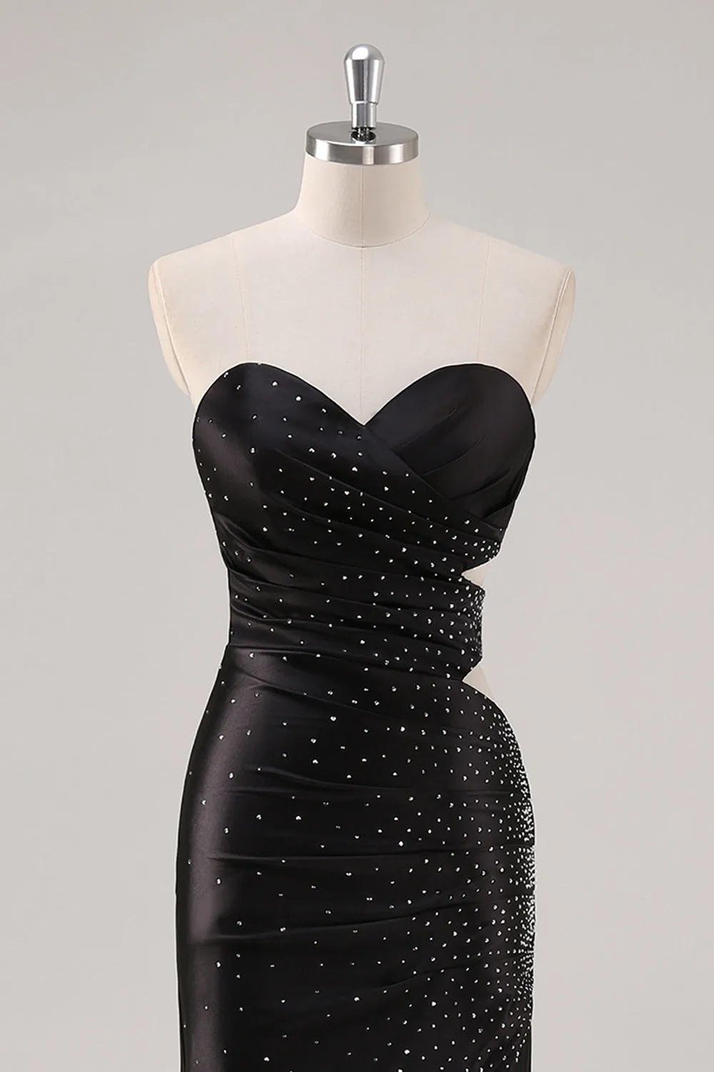 Sparkly Sweetheart Black Sheath Prom Dress with Slit sold by Zapaka product image thumbnail 4
