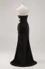 Sparkly Sweetheart Black Sheath Prom Dress with Slit sold by Zapaka