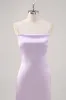 Simple Lilac Sheath Lace-Up Back Formal Dress sold by Zapaka