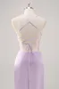 Simple Lilac Sheath Lace-Up Back Formal Dress sold by Zapaka