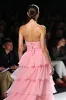 Pink Strapless Tiered A Line Gala Dress with Slit sold by Zapaka
