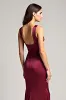Mermaid Burgundy Spaghetti Straps Bridesmaid Dress sold by Zapaka