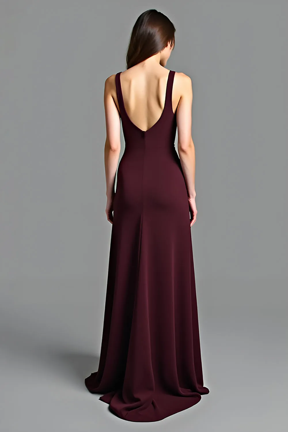 Cabernet A Line Spaghetti Straps Long Bridesmaid Dress sold by Zapaka product image thumbnail 2