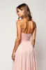 Blush A Line Strapless Ruched Chiffon Long Bridesmaid Dress sold by Zapaka