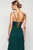A Line Spaghetti Straps Pine Chiffon Bridesmaid Dress sold by Zapaka