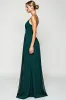 A Line Spaghetti Straps Pine Chiffon Bridesmaid Dress sold by Zapaka