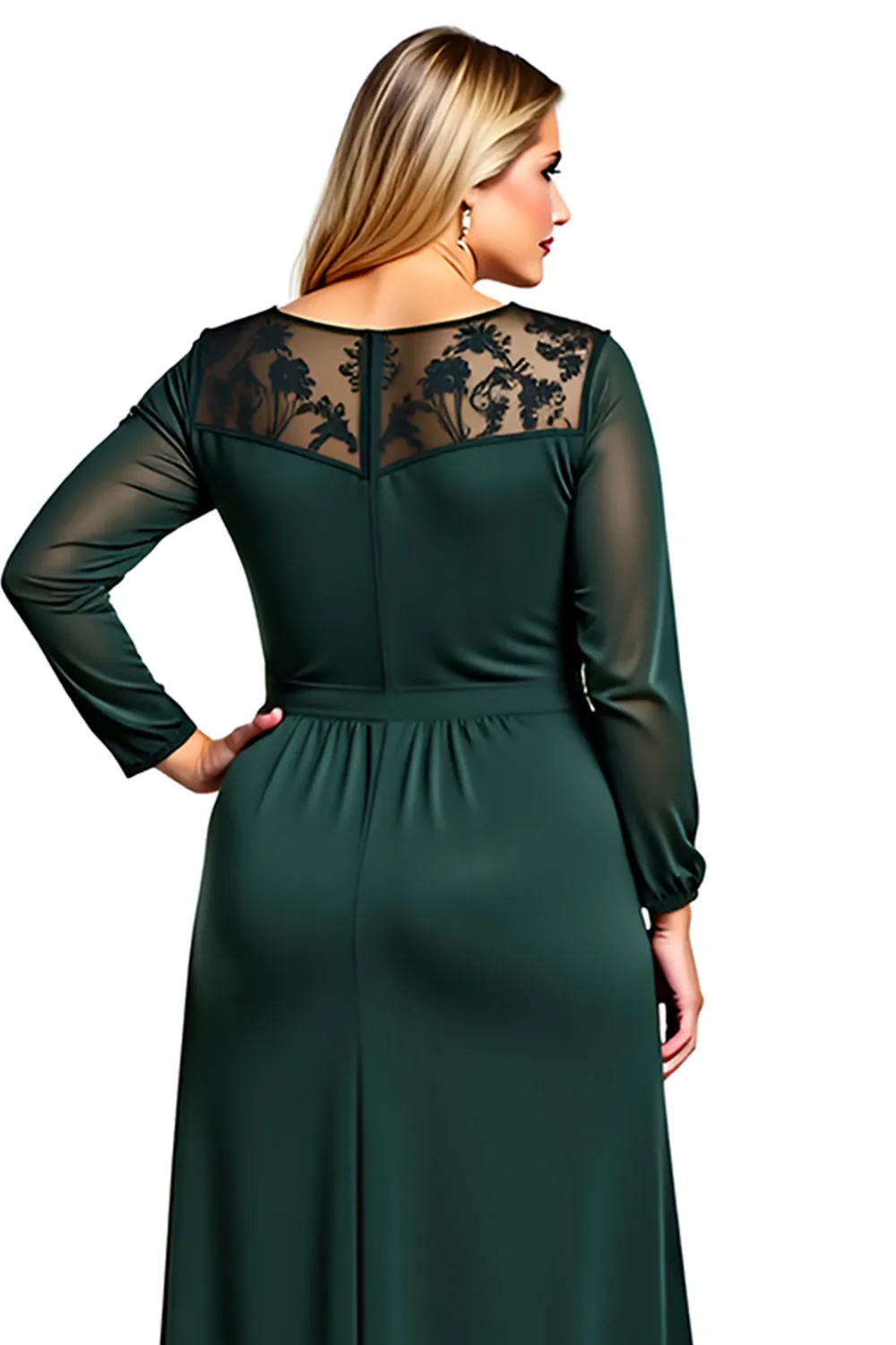 Pine Sheath Satin Lace Mother of the Bride Dress sold by Zapaka product image thumbnail 4