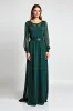 Pink Sheath Long Sleeves Chiffon Mother of the Bride Dress with Beading sold by Zapaka