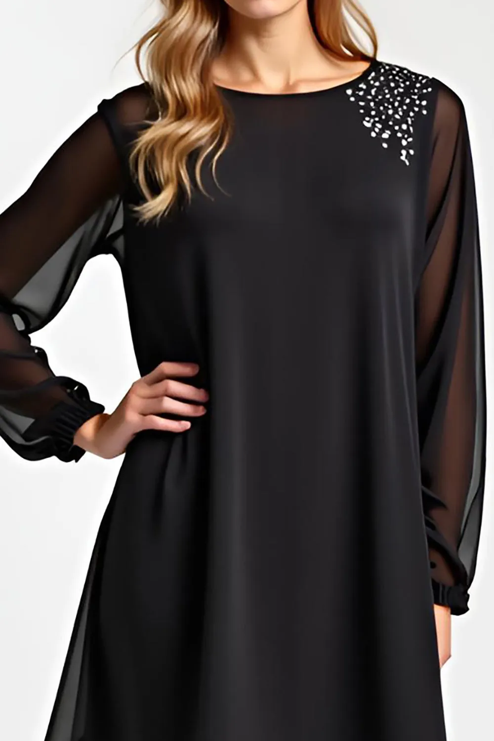 2 pieces Black Chiffon Mother of the Bride Dress sold by Zapaka product image thumbnail 3