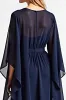 Navy A Line V-Neck Chiffon Mother of the Bride Dress sold by Zapaka