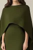 Olive Cape Midi Formal Dress sold by Zapaka