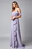 A Line Spaghetti Straps Long Lilac Formal Dress With Ruffles sold by Zapaka