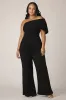Plus Size Black One Shoulder Women Jumpsuits sold by Zapaka