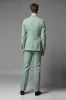 Light Green Notched lapel 3-Piece Single Breasted Men's Prom Suits sold by Zapaka