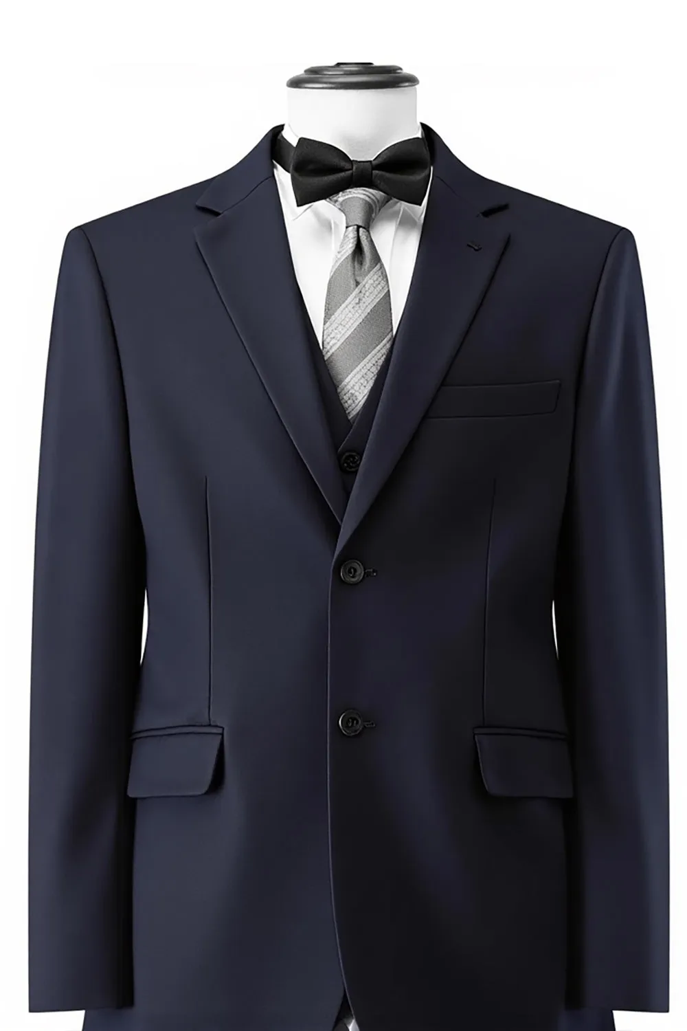 Dark Purple Notched Lapel 3 Pieces Slim Fit Groomsmen Suits sold by Zapaka product image thumbnail 3