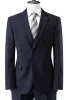Dark Purple Notched Lapel 3 Pieces Slim Fit Groomsmen Suits sold by Zapaka