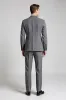 Grey Notched Lapel Plaid 3 Piece Men's Formal Suits sold by Zapaka