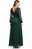 Sheath Pine Round Neck Long Mother Of Bride Dress sold by Zapaka