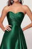 Dark Green A Line Satin Sweetheart Long Prom Dress sold by Zapaka