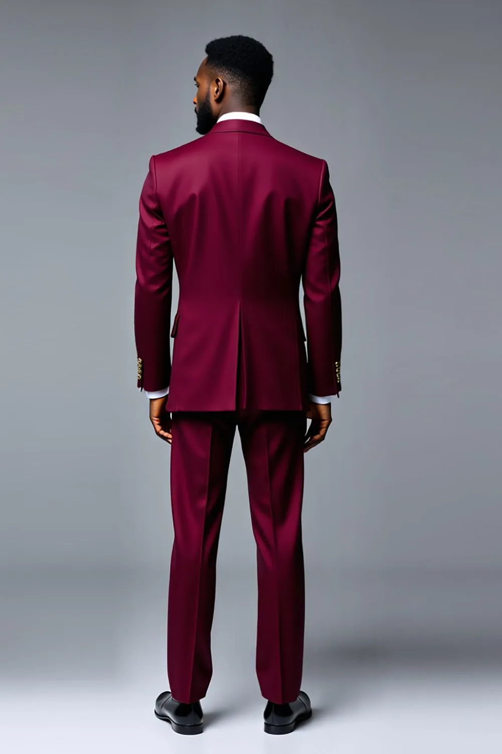 Burgundy Peak Lapel 2 Pieces Men's Prom Suits sold by Zapaka product image thumbnail 2