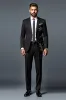Black Slim Fit 2 Piece Single Breasted Men's Suit with Gold Embroidery sold by Zapaka