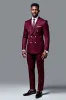Burgundy Double-breasted 2 pieces Men's Suits sold by Zapaka