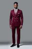 Burgundy Double-breasted 2 pieces Men's Suits sold by Zapaka